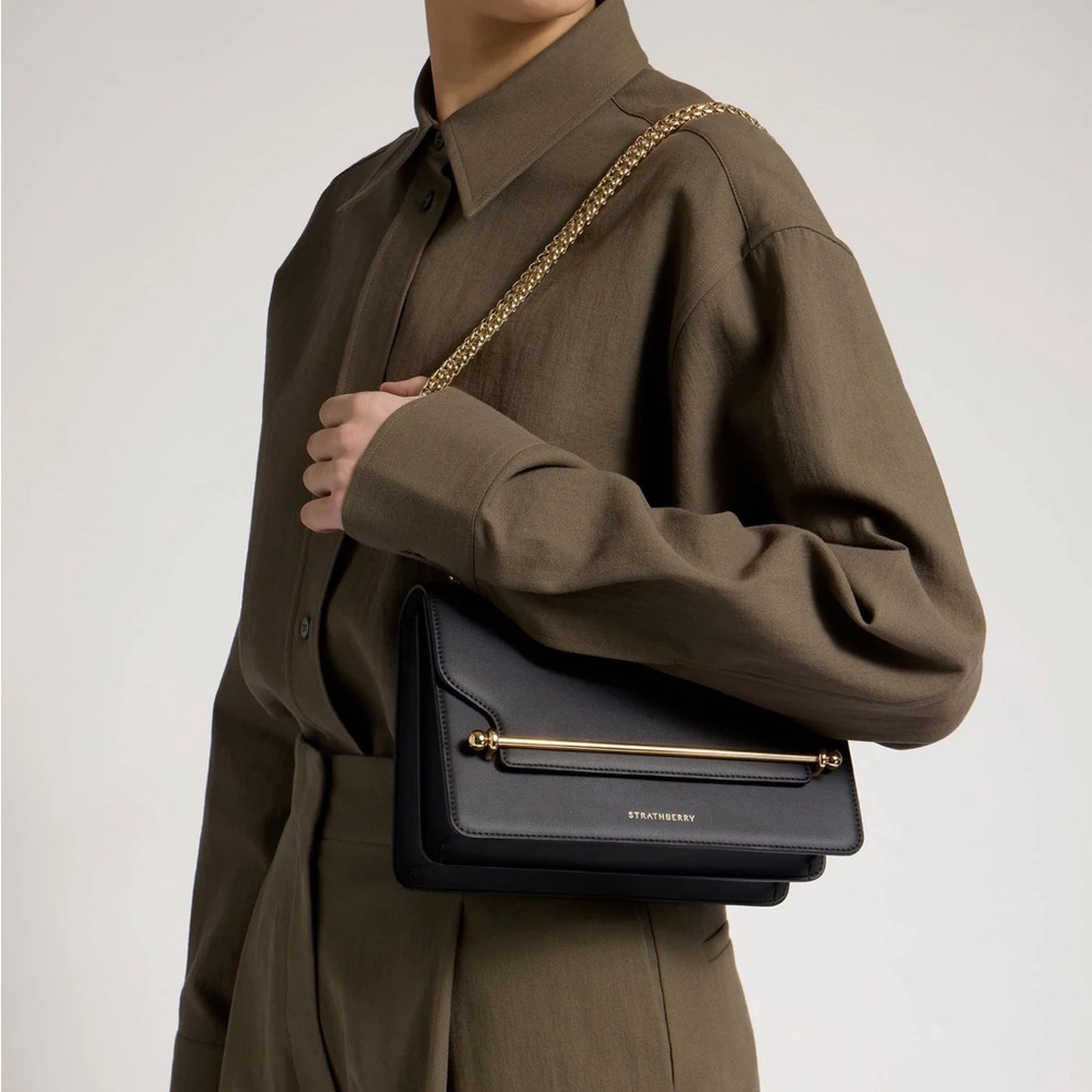 Strathberry East West Black Bag